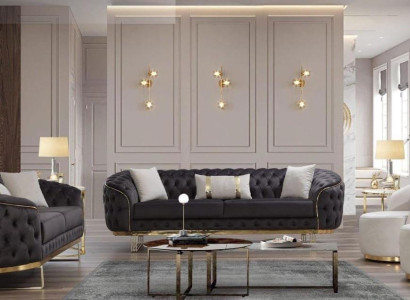 Luxurious sofa set 4 pieces 3+3+1+1 seat sofa couches furniture couch living room